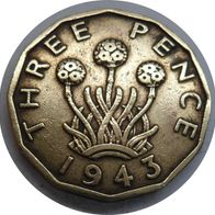 Großbritannien 3 Pence 1943 ## C