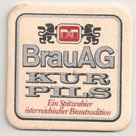 Brau AG, Österreich - alter Bierdeckel "Kur Pils" im Kleinformat