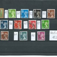 UK GB Regional Marken Nordirland Queen Elizabeth II gestempelt Briefmarken