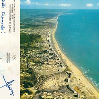 AK Saint Jean de Monts Luftbild mit Strand in Farbe