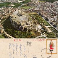 AK Athen Akropolis Luftbild von 1973 in Farbe