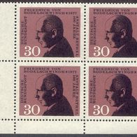 4x Briefmarke 100 Jahre Anstalt Bethel von 1977 Block postfrisch Eckrandstück