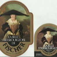 Etiquettes de bière "La Belle Strasbourgeoise" Brasserie Fischer Schiltigheim