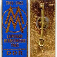 DDR Leipziger Herbstmesse 1965 - Anstecknadel Abzeichen blau emailliert