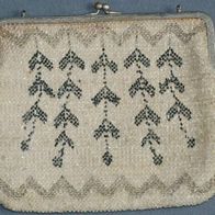 Damen Handtasche - Handtasche Geldbörse - Perlenmuster sehr alt Vintage
