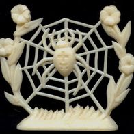 Margarinefigur : Spinne im Netz