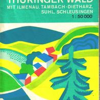 WanderKarte Wandern Karten Thüringer Wald Wintersport Info Landkarten Verl. DDR