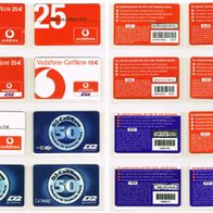 42 Stück "Vodafone / D2" Telefonkarten, gebraucht/ leer
