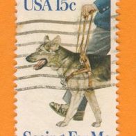 USA 1979 Mi.1390 gest Schäferhund führt einen Blinden
