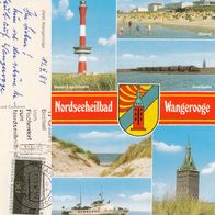 AK Insel Wangerooge Mehrbildkarte von 1981 in Farbe
