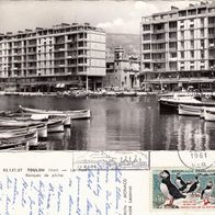 AK Toulon Barques de peche Hafen s/ w von 1961