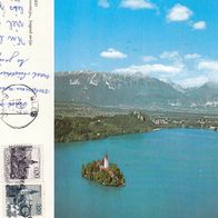AK Bled Insel in Farbe von 1977 Jugoslawien
