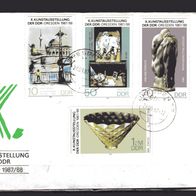 DDR 1987 Kunstausstellung der DDR, Dresden MiNr. 3124 - 3127 FDC gestempelt
