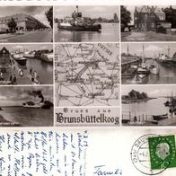 AK Brunsbüttelkoog Mehrbildkarte s/ w von 1959