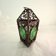Deko Laterne Kerzenhalter Teelichthalter Windlicht Metall 22cm