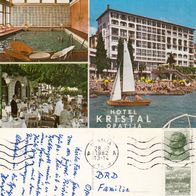 AK Jugoslawien Opatija Hotel Kristal in Farbe von 1982