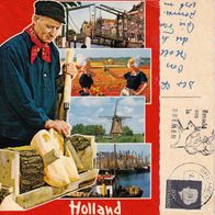 AK aus Holland mit holländischer Briefmarke aber gestempelt in Bremen 1967 !!!