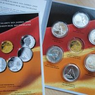 Deutschland - BRD 2009 10 Euro Silber-Gedenkmünzen 6 Stück