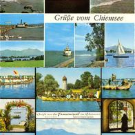 2 AK Chiemsee Fraueninsel Seeprozession, Mehrbildkarten, unbenutzt