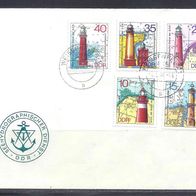 DDR 1976, MiNr: 1953 - 1957 auf Brief sauber gestempelt