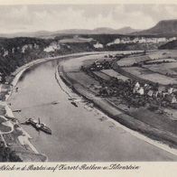AK Sächsische Schweiz Bastei Rathen und Lilienstein von 1951 s/ w