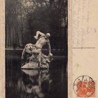 AK Düsseldorf Fontaine im Hofgarten von 1918