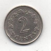 Münze Malta 2 Cent 1977