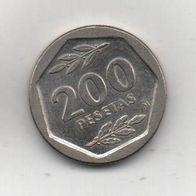 Münze Spanien 200 Pesetas 1987.