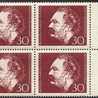 4x Briefmarke Siemens von 1966 Block postfrisch Randstück