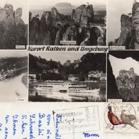AK Rathen und Umgebung Mehrbildkarte s/ w von 1968