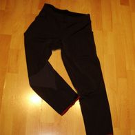 adidas Leggings Sport schwarz roter Saum 7/8 Länge S passend