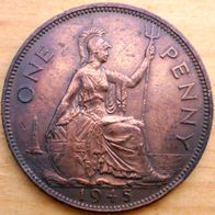 One Penny 1945 Großbritannien