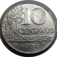 Brasilien 10 Centavos 1975 ## Kof9