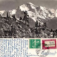 AK Jungfrau Berg Gebirge von 1960 s/ w
