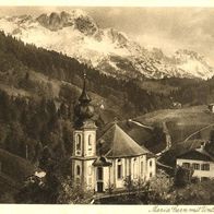 AK Berchtesgaden Maria Gern Wallfahrtskirche mit Untersberg