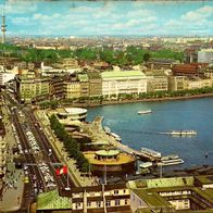 AK Hamburg Jungfernstieg Binnenalster farbig von 1971