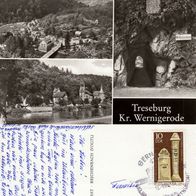 AK Treseburg Kreis Wernigerode Mehrbildkarte mit Wilhelmsblick s/ w