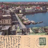 AK Hamburg Jungfernstieg Binnenalster farbig von 1963