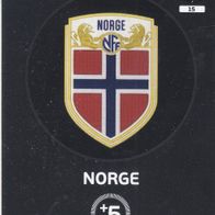 Panini Trading Card Fussball EM 2016 Vereinslogo Norwegen Road to Uefa Euro 2016