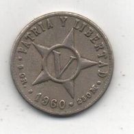 Münze Cuba Cinco Centavos 1960