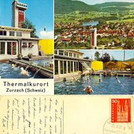 AK Zurzach Schweiz Badeanstalt Schwimmbad von 1967 in Farbe