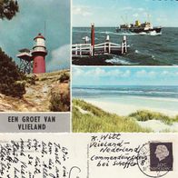 AK Vlieland Mehrbildkarte von 1962 Holland Niederlande in Farbe