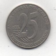 Münze Ecuador 25 Centavos 2000.