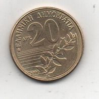 Münze Griechenland 20 Drachmen 1990.