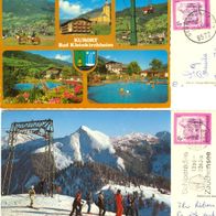2 AK mit Seilbahn Skilift Bad Kleinkirchheim und Zauchensee in Farbe