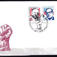 DDR 1973 Solidarität mit dem chilenischen Volk MiNr. 1890 - 1891 FDC gestempelt