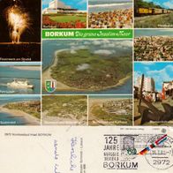 AK Borkum Die grüne Insel im Meer Mehrbildkarte von 1982 in Farbe
