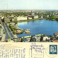 AK Hamburg Jungfernstieg Binnenalster farbig von 1965