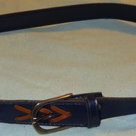 GK Gürtel Damengürtel Gr 38 dunkelblau Textilleder 2,4B wenig benuzt gut erhalten Acc