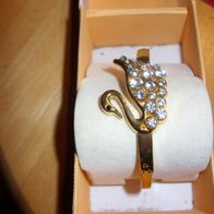 Armband mit Strass, Gold fbg., Damen Schmuck, women bracelet Accessoire AB-15695